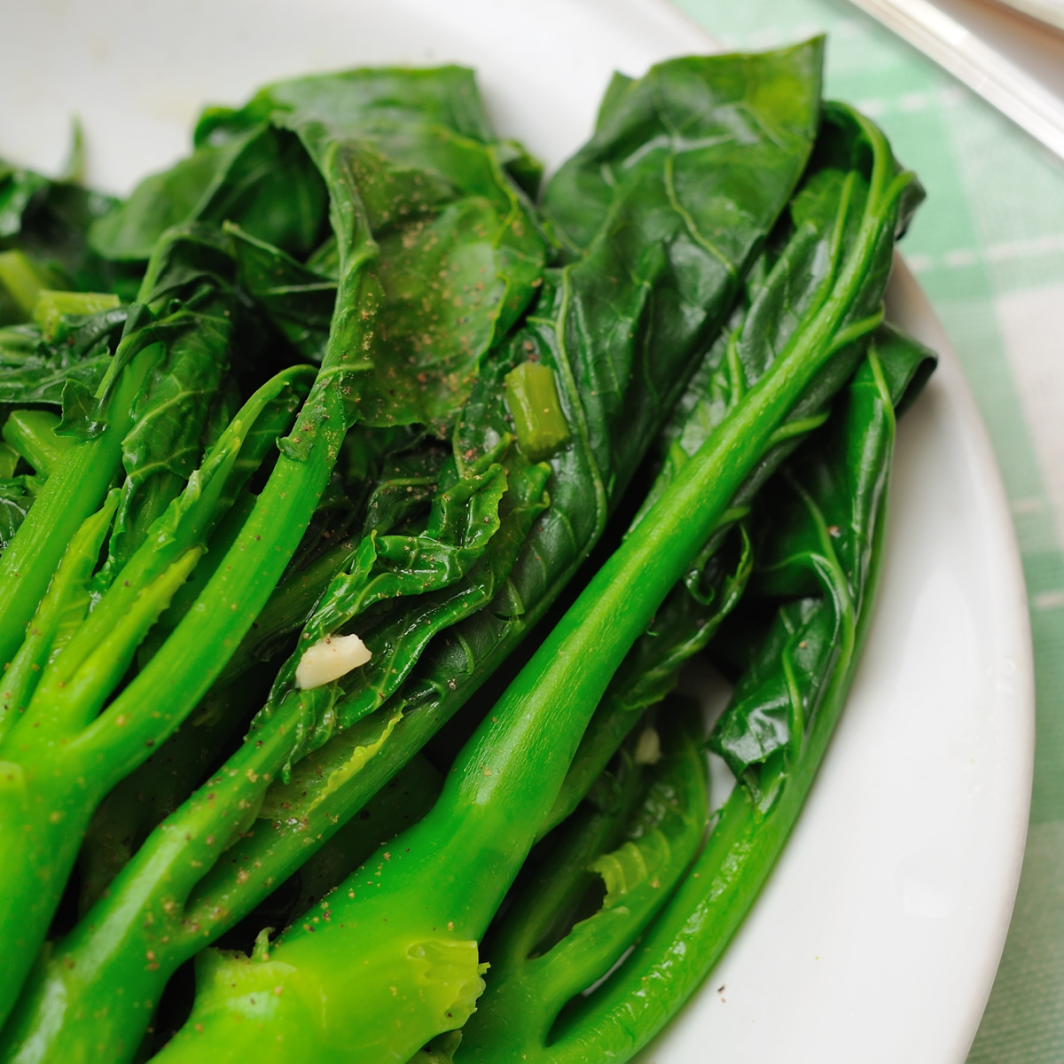 Chinese Greens Stir-Fried With Soy Sauce & Ginger