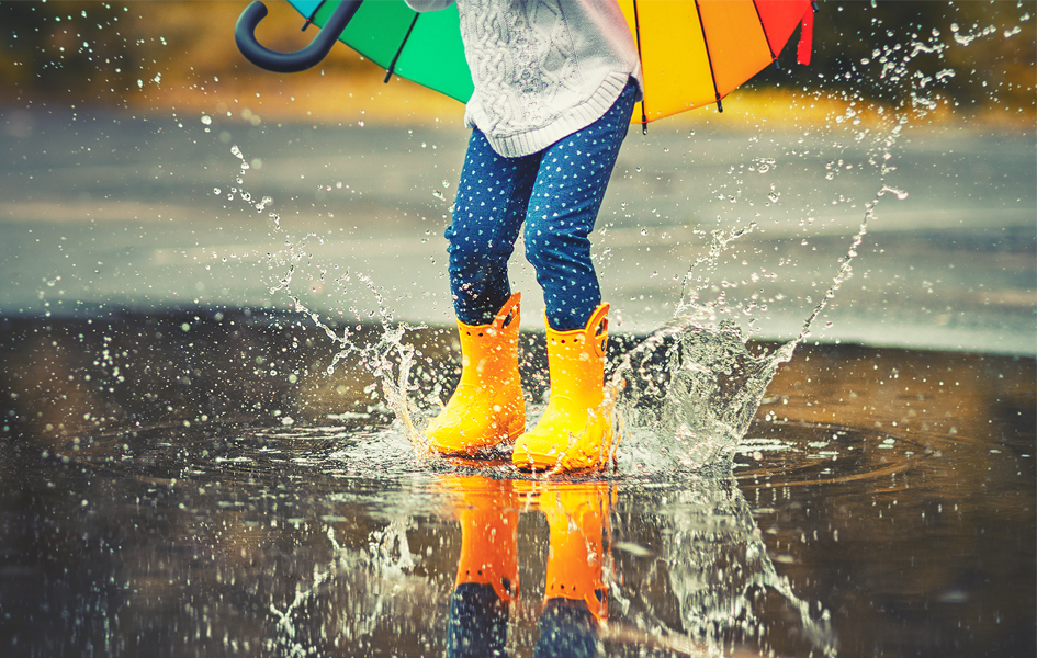 Boots, brollies and coats for kids